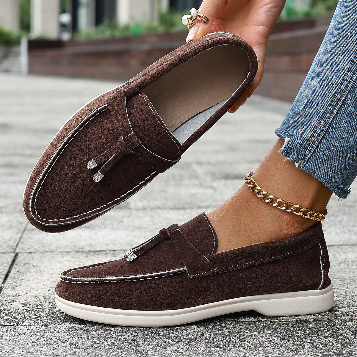 B&B - Mocassins en daim Old Money