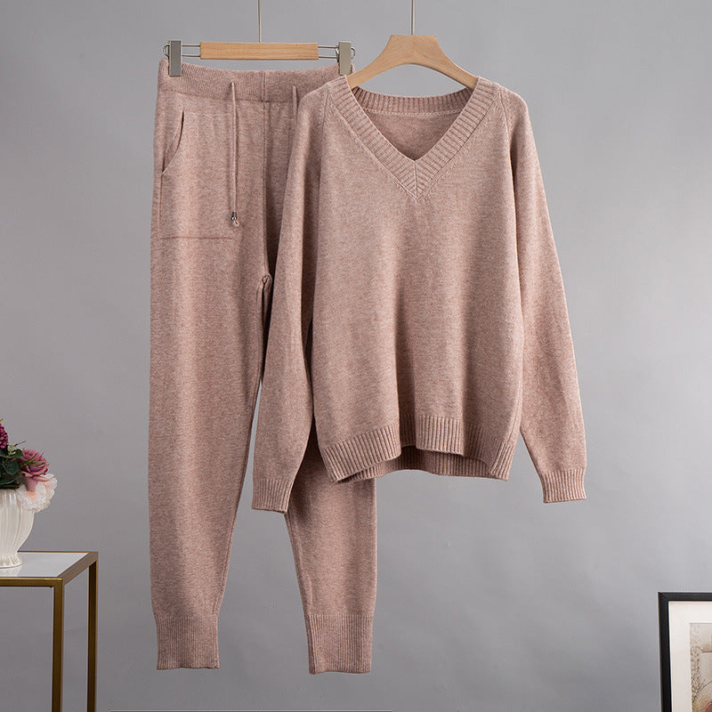 B&B - Luxe V-Neck Two Piece Set