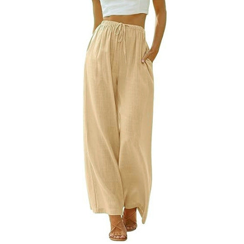 B&B - Pantalon confort à jambe large et taille haute