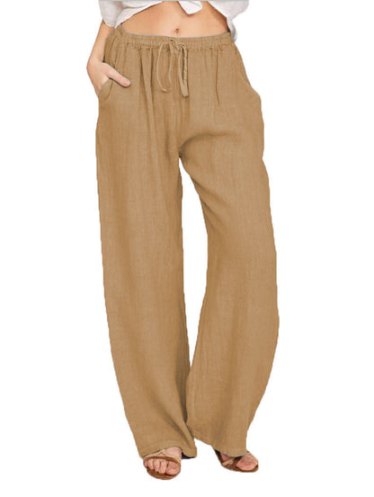 B&B - Pantalon confort à jambe large et taille haute