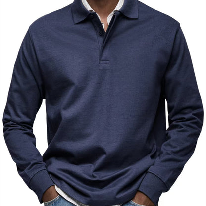 B&B - Chemise Poloshirt Casual à Manches Longues