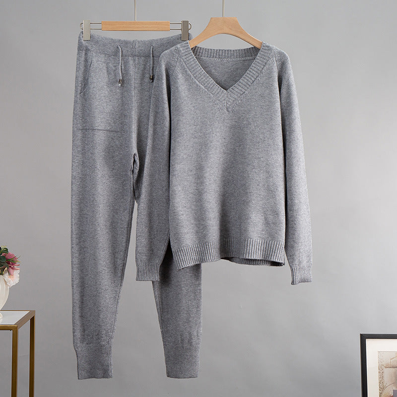 B&B - Luxe V-Neck Two Piece Set