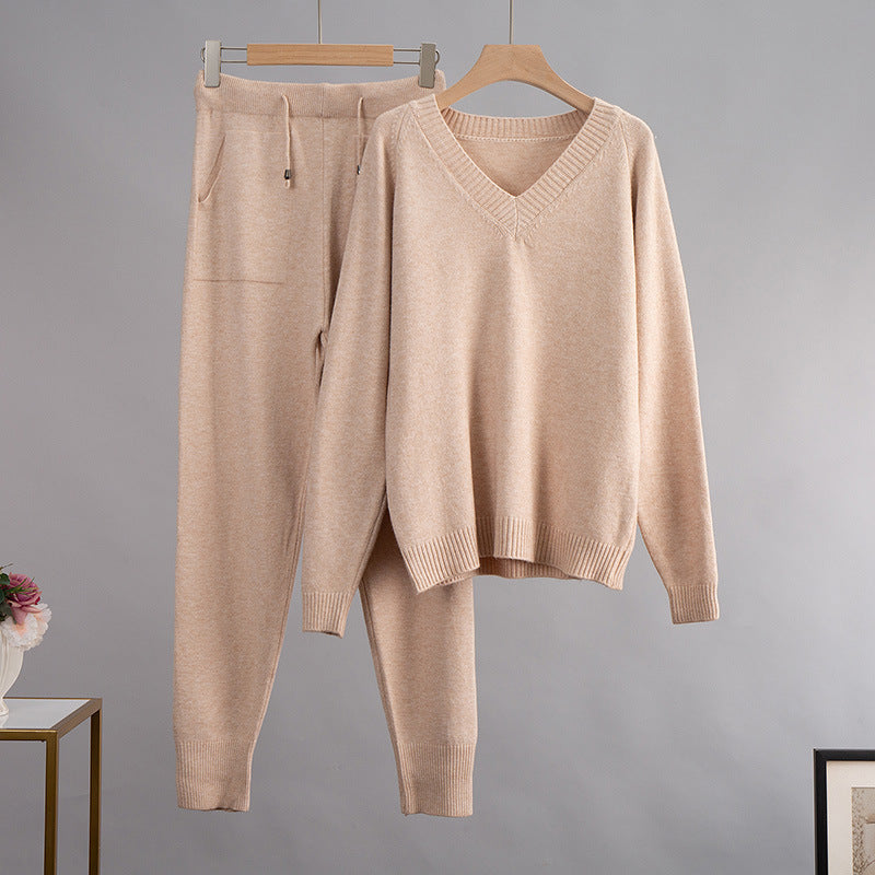 B&B - Luxe V-Neck Two Piece Set