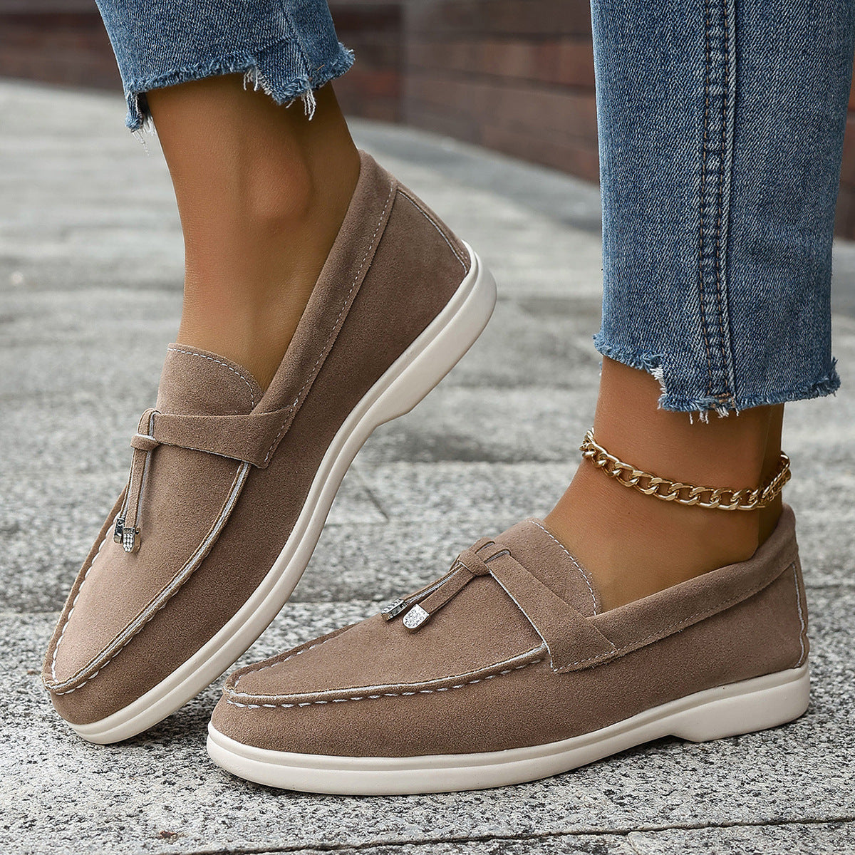 B&B - Mocassins en daim Old Money