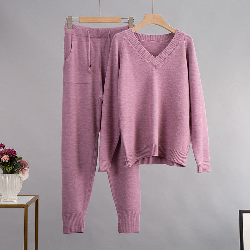 B&B - Luxe V-Neck Two Piece Set