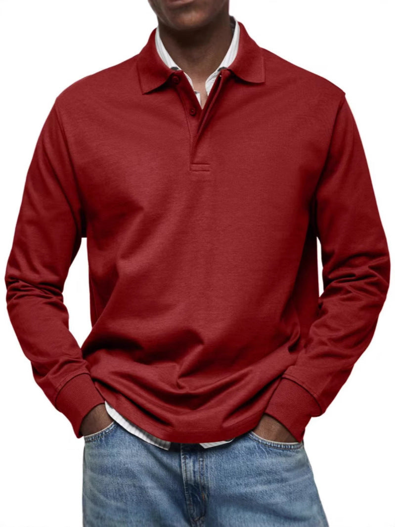 B&B - Chemise Poloshirt Casual à Manches Longues