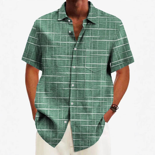 B&B - Chemise élégante à motif rayé et à carreaux