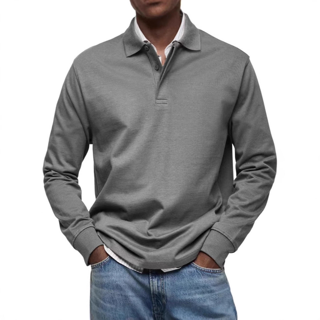 B&B - Chemise Poloshirt Casual à Manches Longues