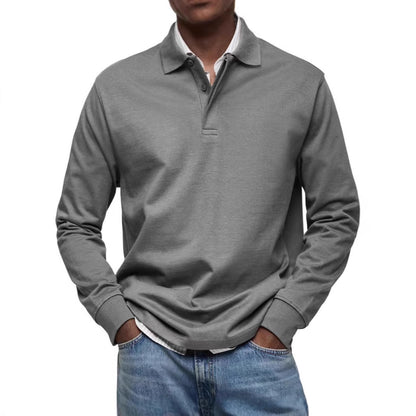 B&B - Chemise Poloshirt Casual à Manches Longues