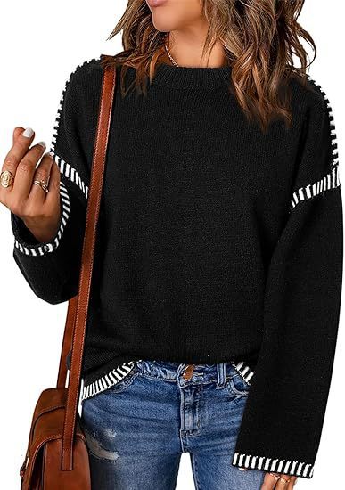 B&B - Pull-over uni à col rond