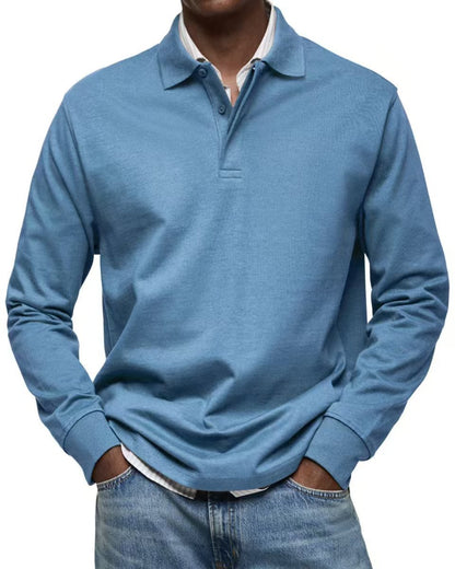 B&B - Chemise Poloshirt Casual à Manches Longues
