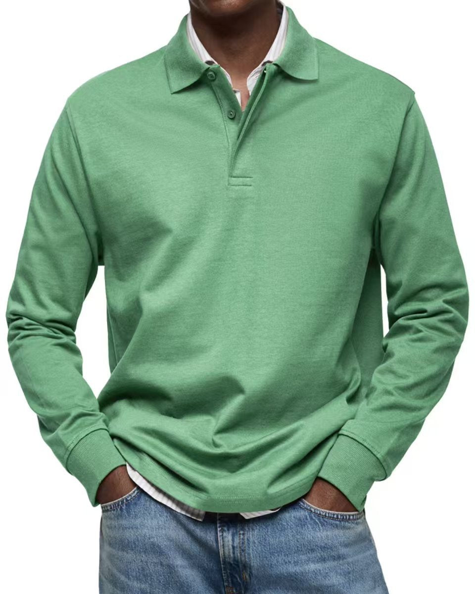 B&B - Chemise Poloshirt Casual à Manches Longues