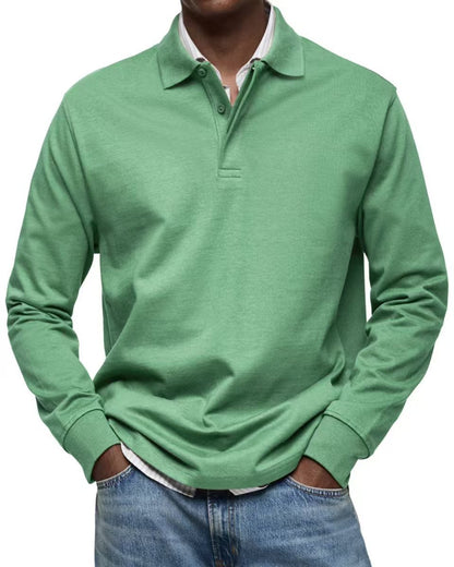 B&B - Chemise Poloshirt Casual à Manches Longues