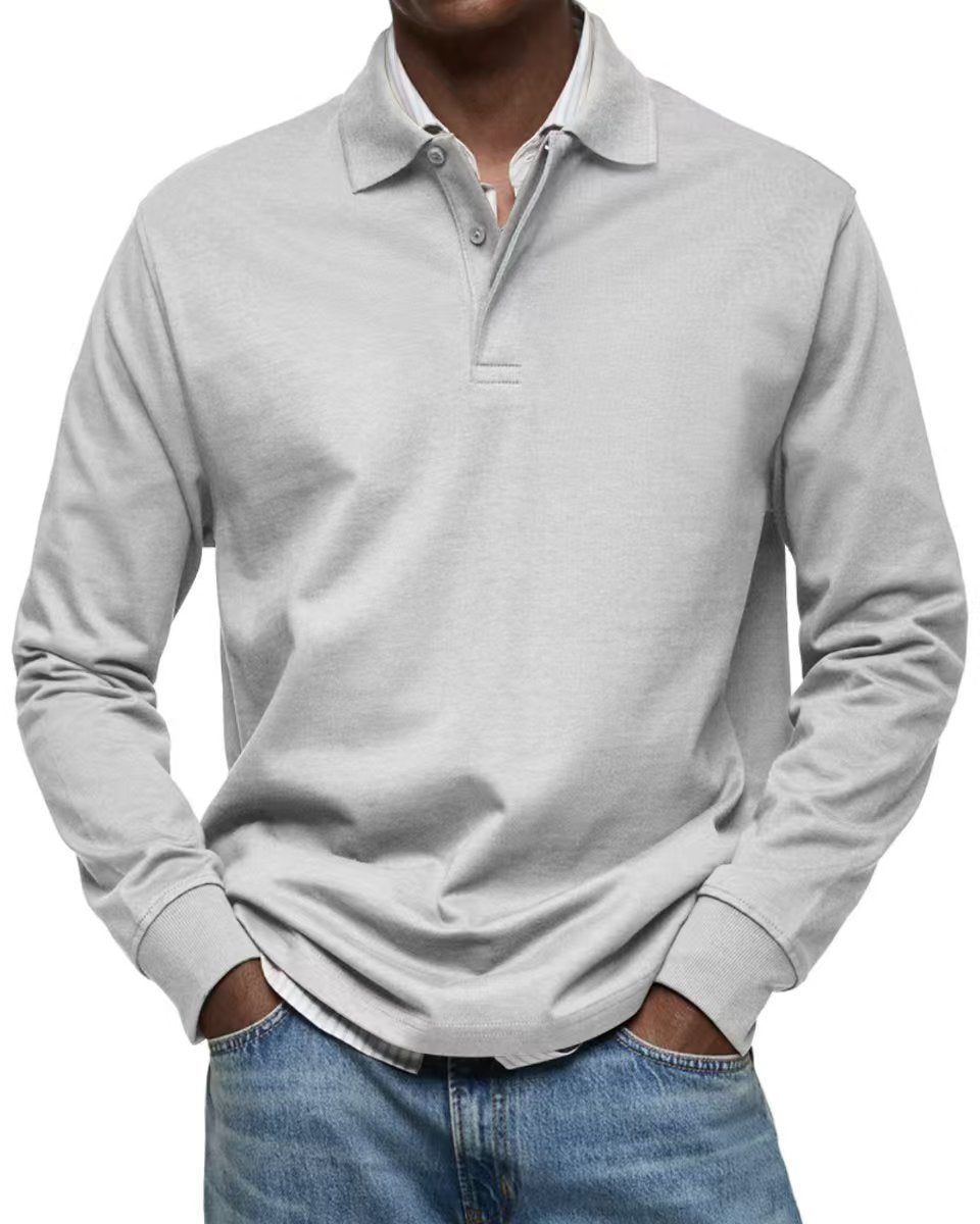 B&B - Chemise Poloshirt Casual à Manches Longues