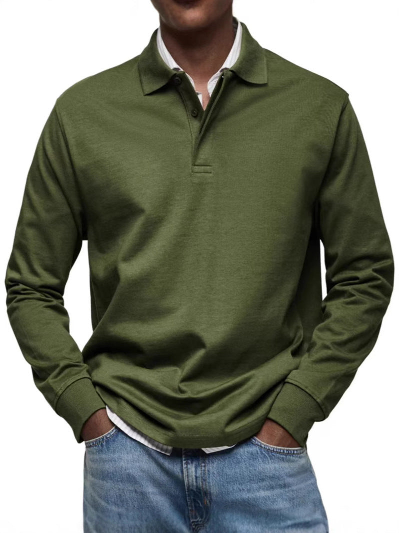 B&B - Chemise Poloshirt Casual à Manches Longues