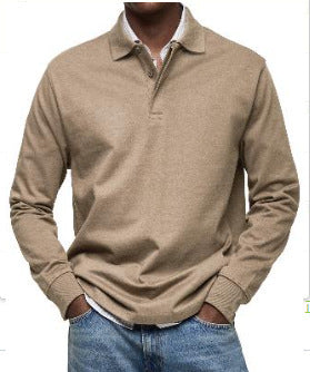 B&B - Chemise Poloshirt Casual à Manches Longues