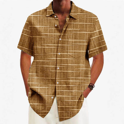 B&B - Chemise élégante à motif rayé et à carreaux